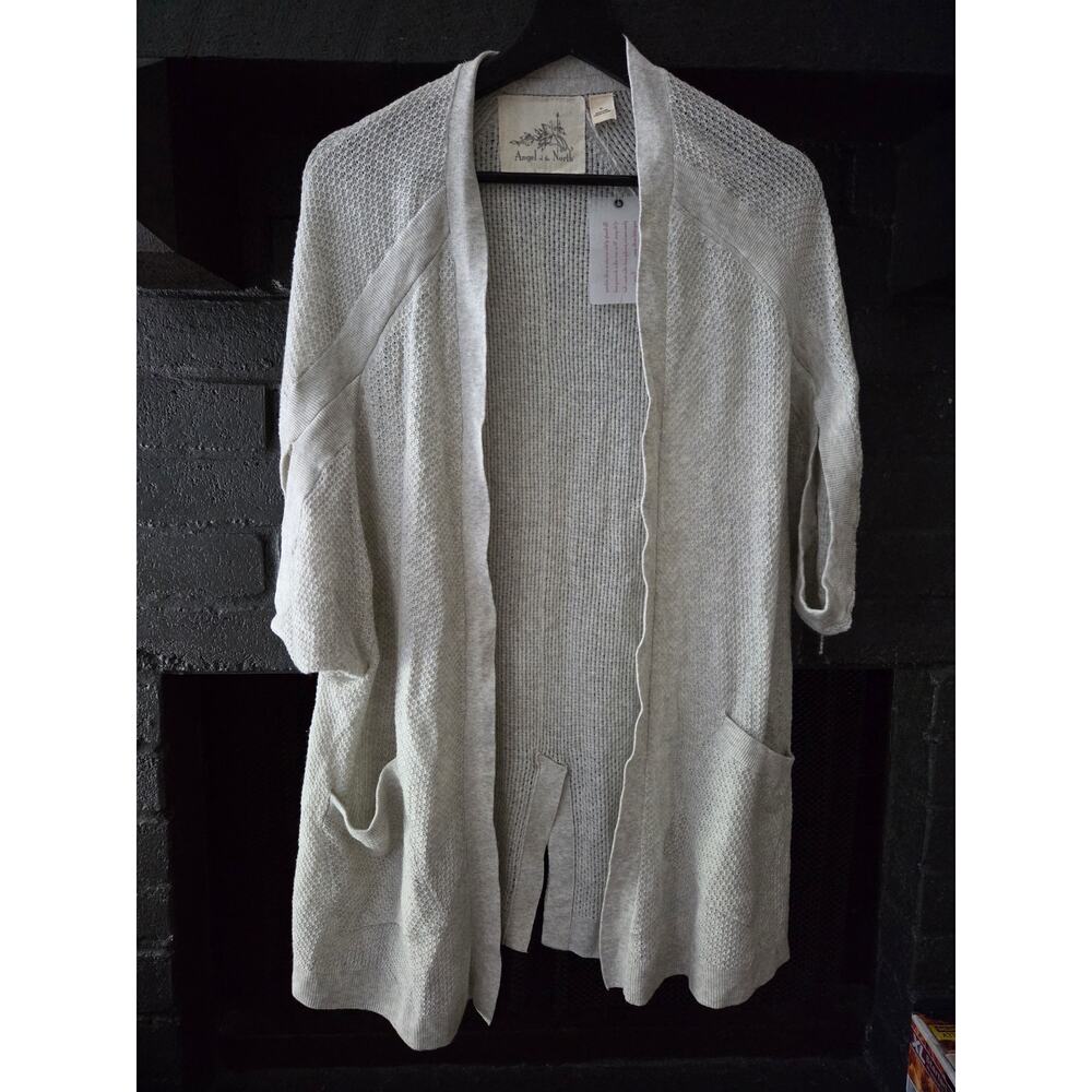 Anthropologie Angel Of the North Open Front Cardigan Sweater Batwing Sleeves XL